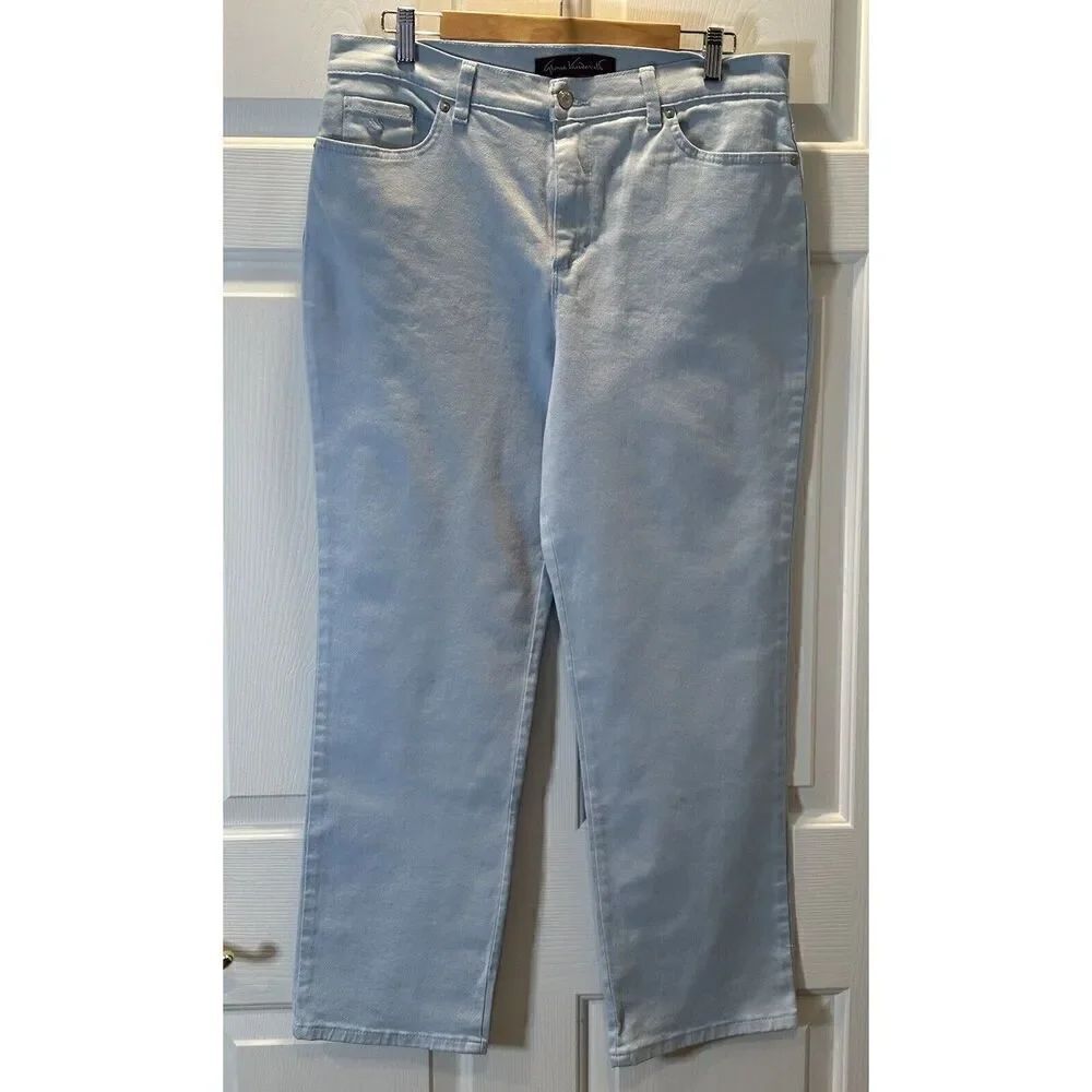 Gloria Vanderbilt Powder Blue Amanda Jeans Womens Size 14